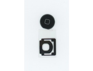 Home Button für iPad2/3/4 schwarz mit Spacer (Gummilippe)