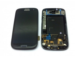 Display für Samsung Galaxy S3 (i9300) Touchscreen LCD + Rahmen in schwarz