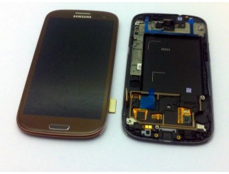 Display für Samsung Galaxy S3 (i9300) Touchscreen LCD + Rahmen in braun