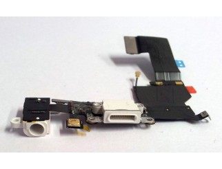 Docking Port (USB Lightning) mit Kopfhörerbuchse für iPhone 5S in weiss