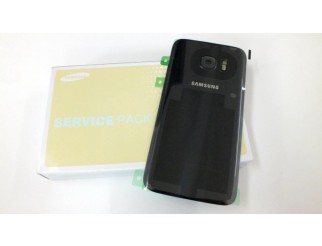 Samsung Galaxy S7 G930F Akkudeckel Glas schwarz Backcover Rückseite GH82-11384A