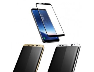 Panzer Schutzfolie 4D für Samsung Galaxy S8 / Display-Schutzglas 9H HQ Premium